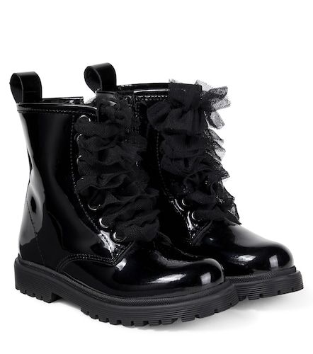 Botas de charol con forro de borrego - Monnalisa - Modalova