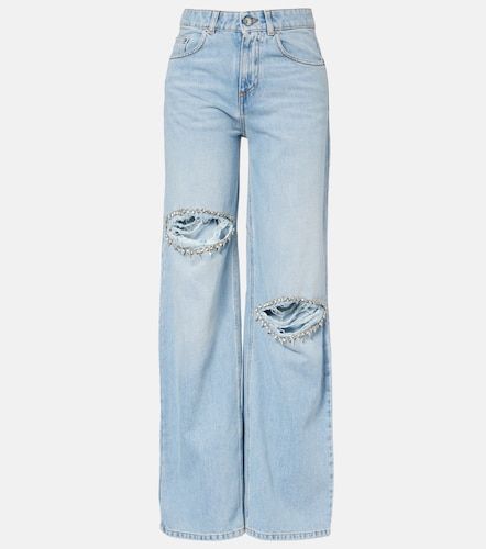 Distressed embellished wide-leg jeans - Area - Modalova