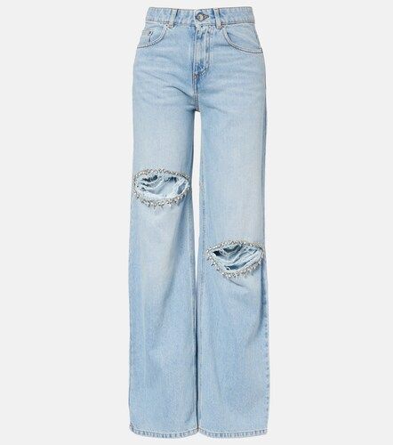 Jeans distressed a gamba larga con decorazioni - Area - Modalova