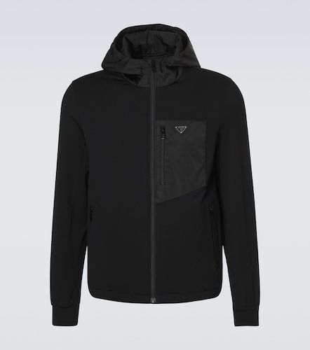 Re-Nylon and cotton-blend hoodie - Prada - Modalova