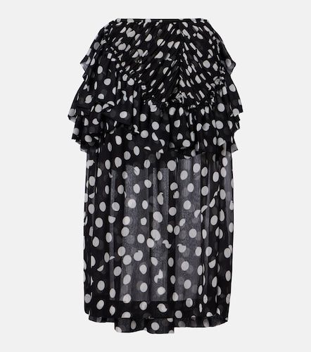 Polka-dot ruffled midi skirt - Dries Van Noten - Modalova