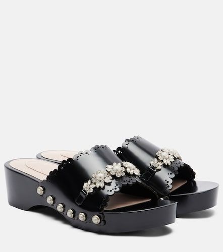 Embellished leather clogs - Simone Rocha - Modalova