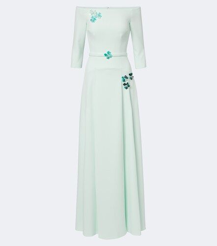 Abito lungo Amadora in crêpe off-shoulder - Safiyaa - Modalova