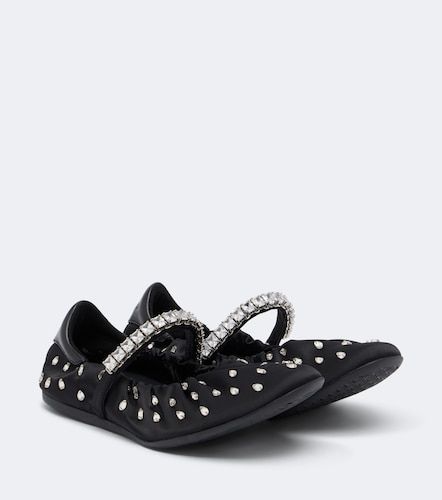 Jade embellished satin ballet flats - Jimmy Choo - Modalova