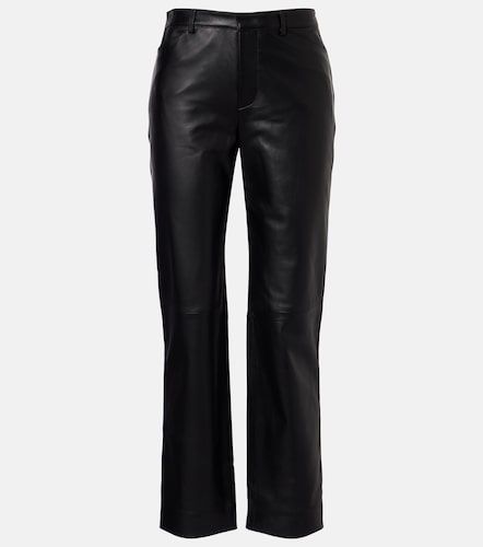 Leather cropped straight pants - Vince - Modalova