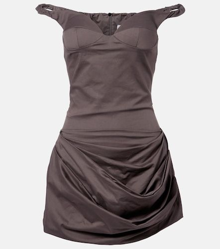 Vestido corto en mezcla de algodón drapeado - Magda Butrym - Modalova