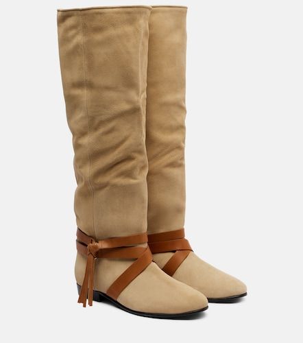 Botas altas Silmon de ante con piel - Isabel Marant - Modalova