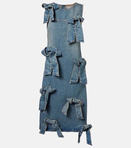 Abito midi in denim con fiocco - Ganni - Modalova