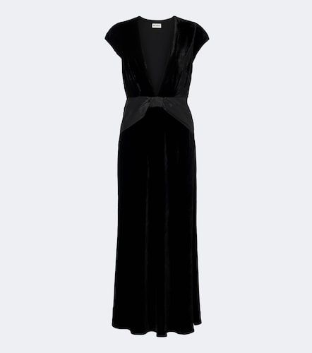 Vestido midi Arlette de terciopelo drapeado - Rixo - Modalova