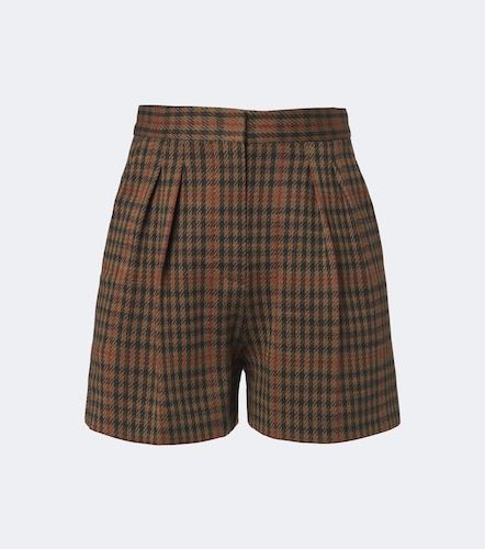 Shorts in lana e cotone a quadri - Max Mara - Modalova