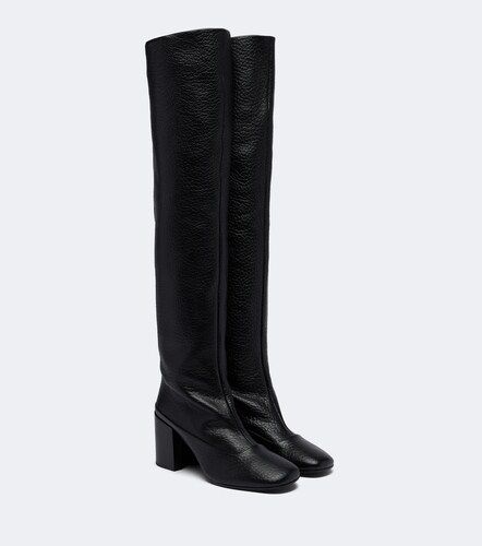 Leather knee-high boots - Dries Van Noten - Modalova