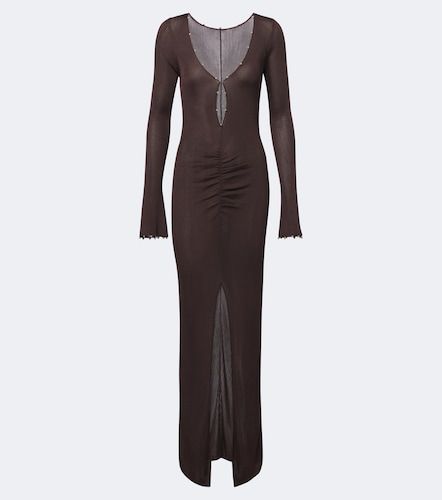 Elisia ribbed-knit ruched maxi dress - De La Vali - Modalova
