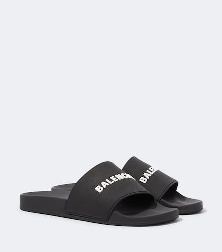 Balenciaga Pool logo rubber slides - Balenciaga - Modalova
