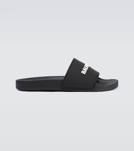 Balenciaga Pool logo rubber slides - Balenciaga - Modalova