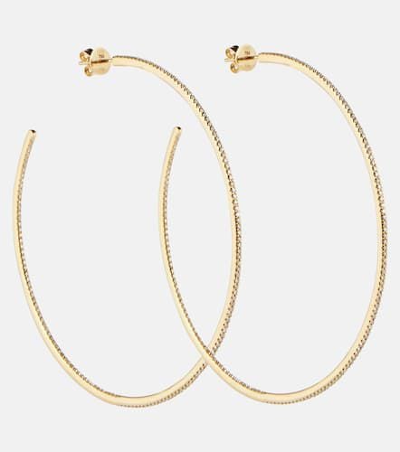 XL 18kt yellow hoop earrings with diamonds - Shay Jewelry - Modalova