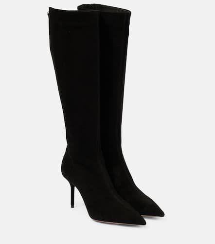 Ankle Boots Saint Honoré 85 aus Veloursleder - Aquazzura - Modalova