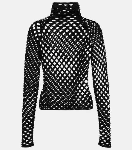 AlaÃ¯a Open-knit turtleneck top - Alaia - Modalova