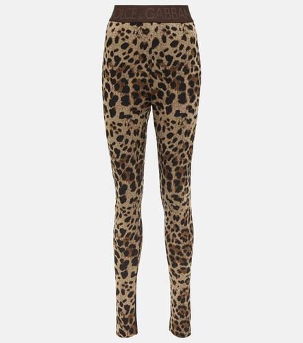 Leggings de tiro alto estampados - Dolce&Gabbana - Modalova