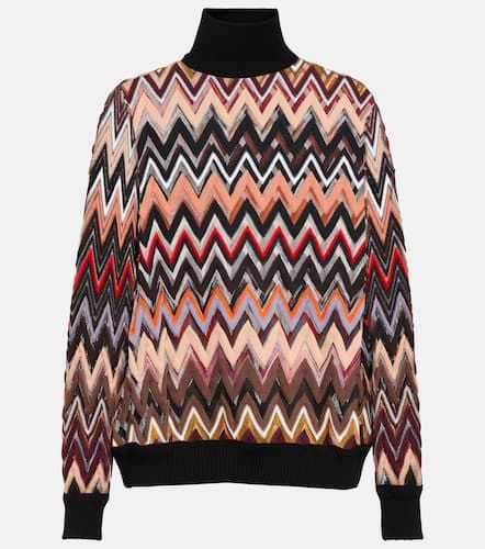 Wool-blend turtleneck sweater - Missoni - Modalova