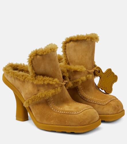 EKD shearling-lined suede mules - Burberry - Modalova