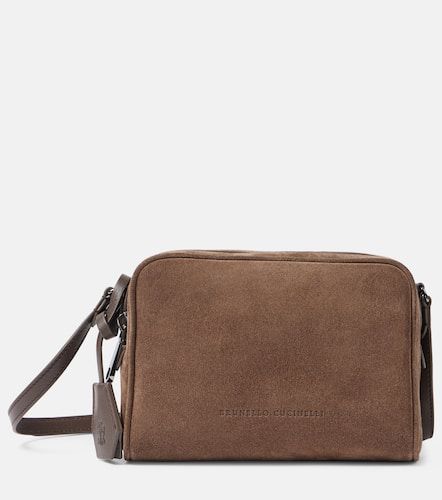 Small suede crossbody bag - Brunello Cucinelli - Modalova