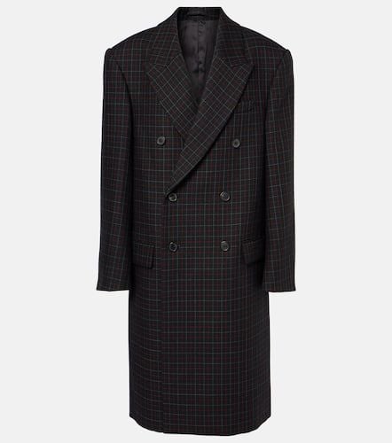 Oversized checked virgin wool coat - Wardrobe.NYC - Modalova