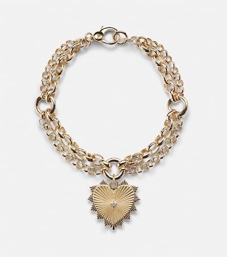 Bracciale con pendente True Love in 18kt con diamante - FoundRae - Modalova