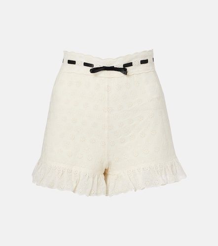 Shorts de algodón con volantes - Valentino - Modalova