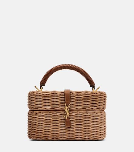 Beauty case Gaby in vimini con pelle - Saint Laurent - Modalova