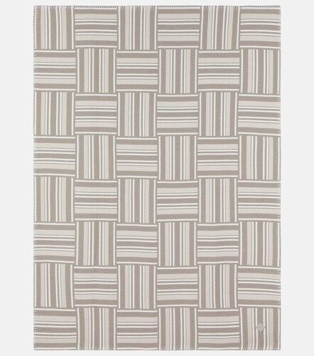 Plaid in lana e cashmere a righe con intarsi - Loro Piana - Modalova