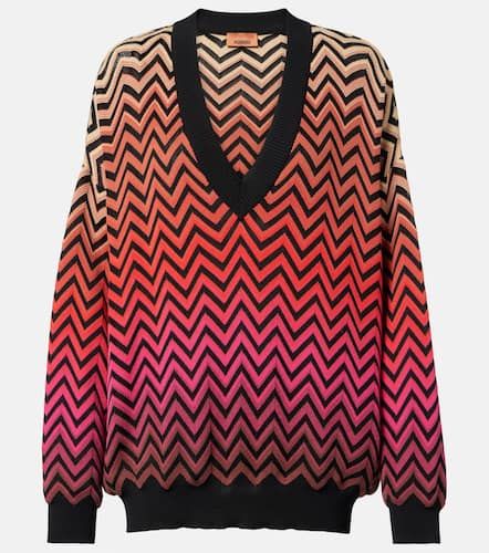 Zig Zag ombrÃ© cotton-blend sweater - Missoni - Modalova