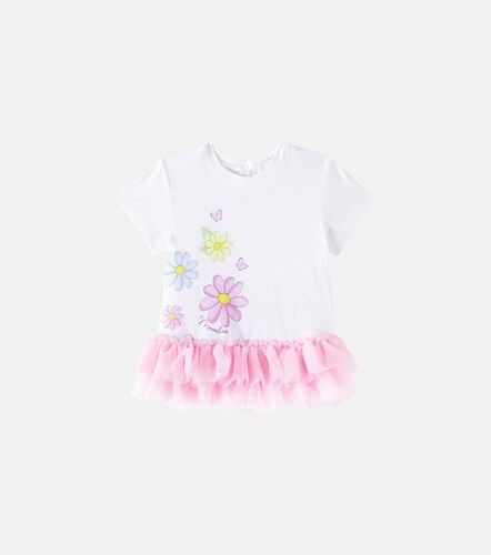 Bebé - camiseta de algodón con volantes - Monnalisa - Modalova