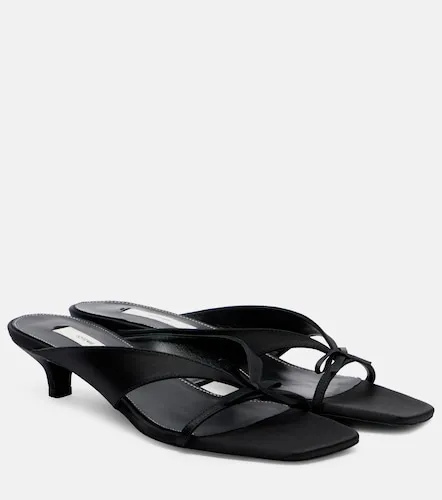Toteme Bow-detail satin mules - Toteme - Modalova