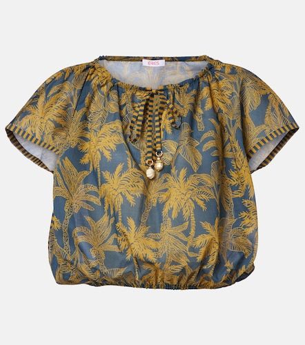 Crocodile printed cotton voile top - Eres - Modalova