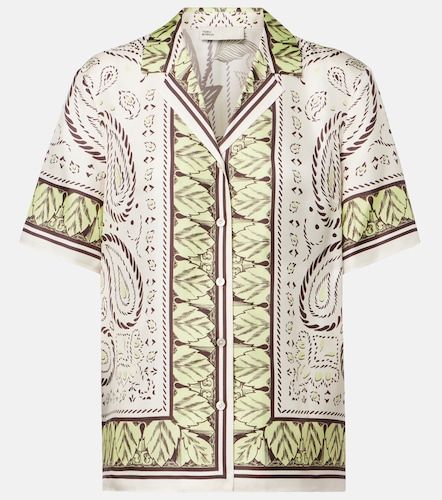 Camicia bowling in seta con stampa - Tory Burch - Modalova