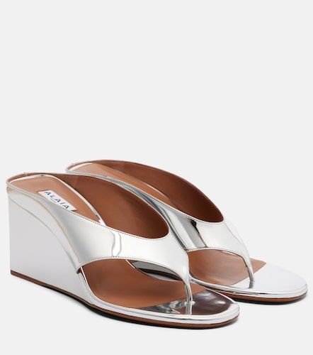 Alaïa Sandali infradito Cube con zeppa - Alaia - Modalova