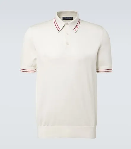 Dolce&Gabbana Polo de seda con DG - Dolce&Gabbana - Modalova