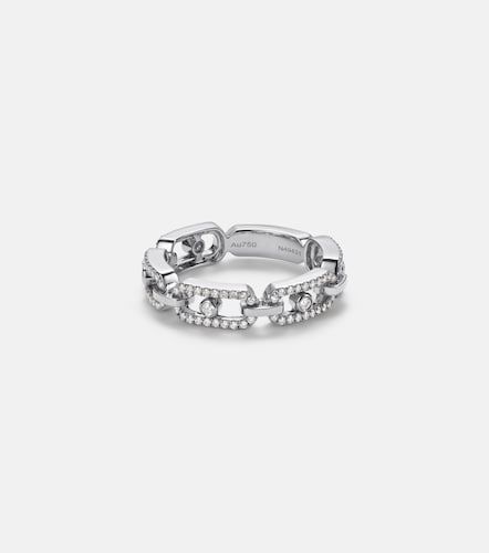 Move Link 18kt white gold ring with diamonds - Messika - Modalova