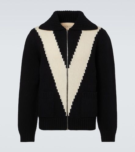Pullover in lana vergine con zip - Valentino Garavani - Modalova