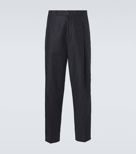 Pantaloni tapered in cotone e lino - Brunello Cucinelli - Modalova