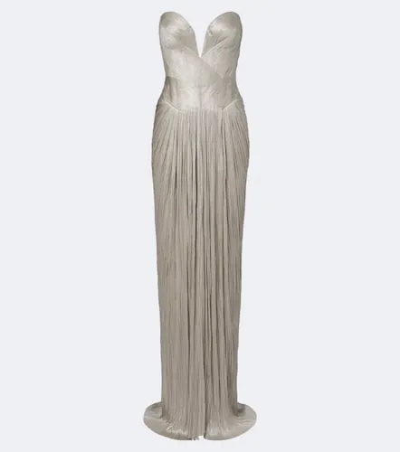 Noor pleated silk bustier gown - Maria Lucia Hohan - Modalova