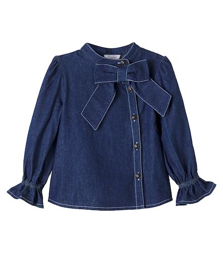 Patachou Top de denim con lazo - Patachou - Modalova