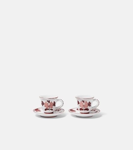 Set di 2 tazzine da espresso e piattini in ceramica - Cabana - Modalova
