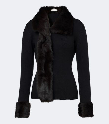 Cardigan aus Wolle und Kaschmir mit Shearling - Magda Butrym - Modalova