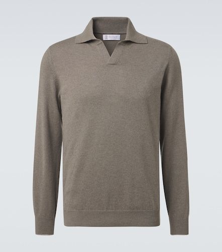 Pullover polo in cashmere - Brunello Cucinelli - Modalova
