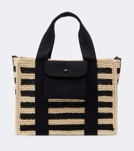 Voyageur Mini raffia top-handle bag - Eres - Modalova