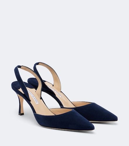 Pumps slingback Carolyne 70 in suede - Manolo Blahnik - Modalova