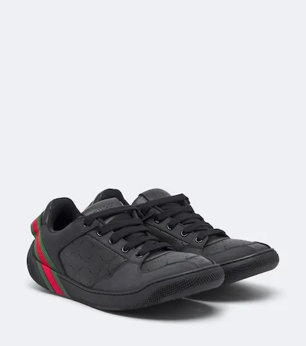 Screener GG Web Stripe leather sneakers - Gucci - Modalova