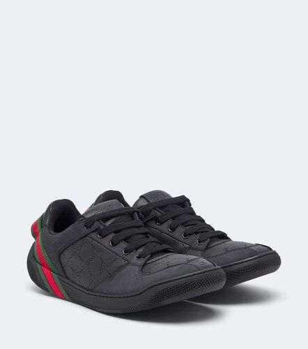 Sneakers Screener Web Stripe in pelle - Gucci - Modalova