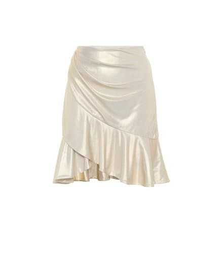 Ruffle-trimmed lamÃ© miniskirt - Balmain - Modalova